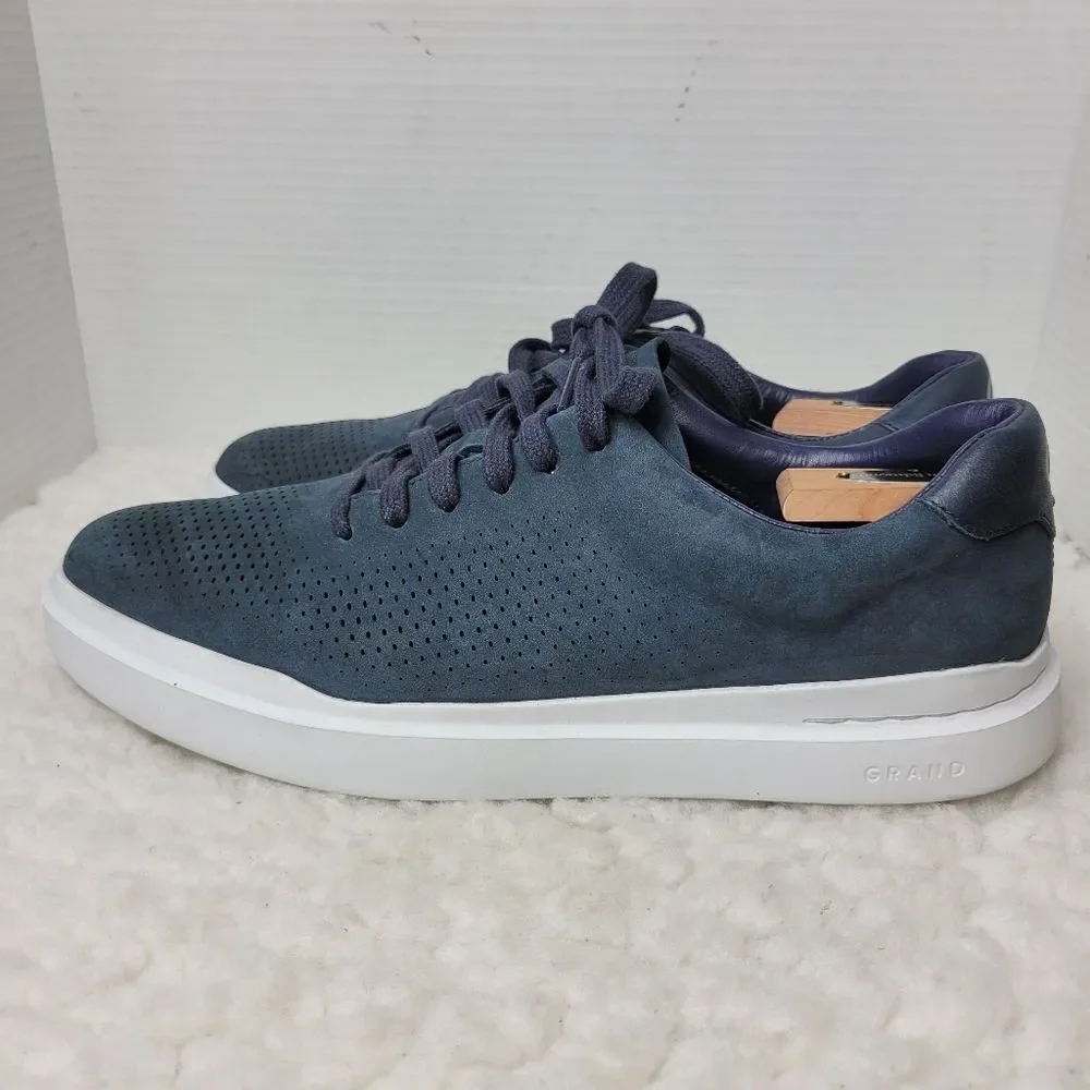 Cole Haan Grandpro Rally Laser Cut Men's Sneaker Size 11.5 Navy  Nubuck C31422 G